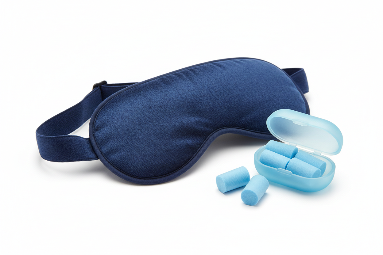 Travel sleep mask& Earing set "wei"