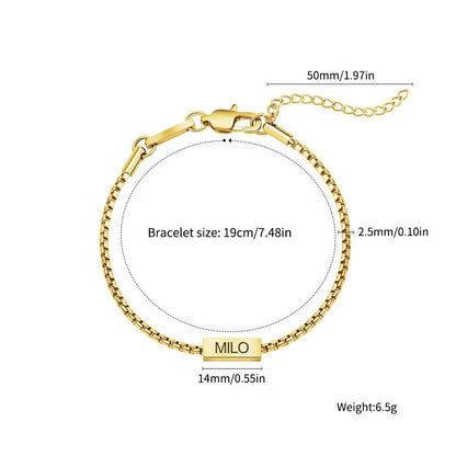 Custom Engraved Stainless Steel Bracelet