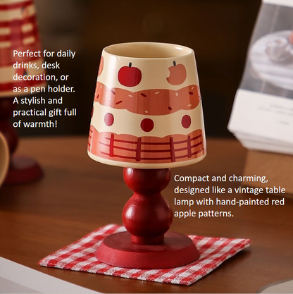 Apple, cherry, and strawberry stemmed mug