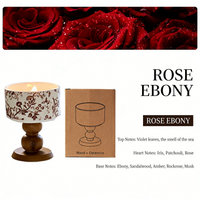 Red and blue porcelain-style brown pillars, rose and ebony scent