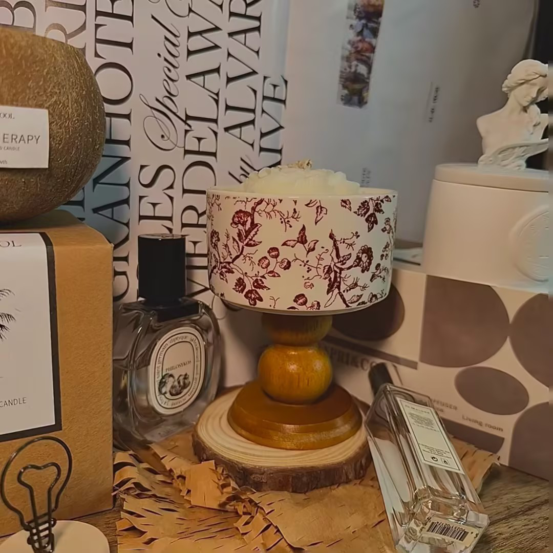 Scented Candle – Long-Lasting Fragrance | Multiple Scents Available (Camellia, Rose & Oud, Gardenia, White Tea, English Pear & Freesia)