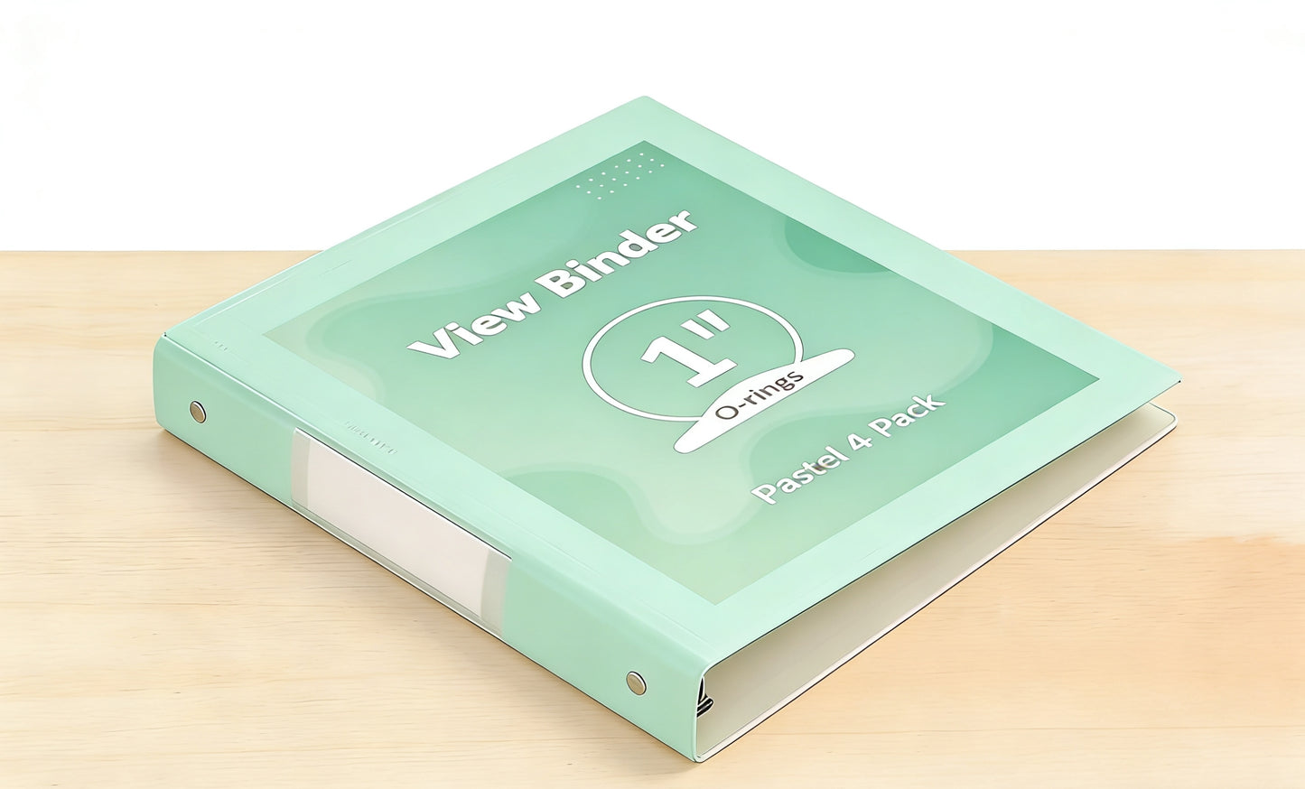 1 Inch 3 Ring Binders 4 Pack - Built Stronger with Safer Edges, Clear View Cover with Inside Pockets, Cute Pastel Colors for School & Office