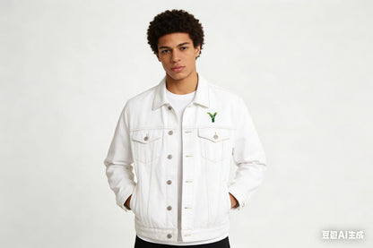 “YEE”Culture Denim Jacket With Logo