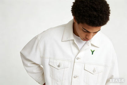 “YEE”Culture Denim Jacket With Logo