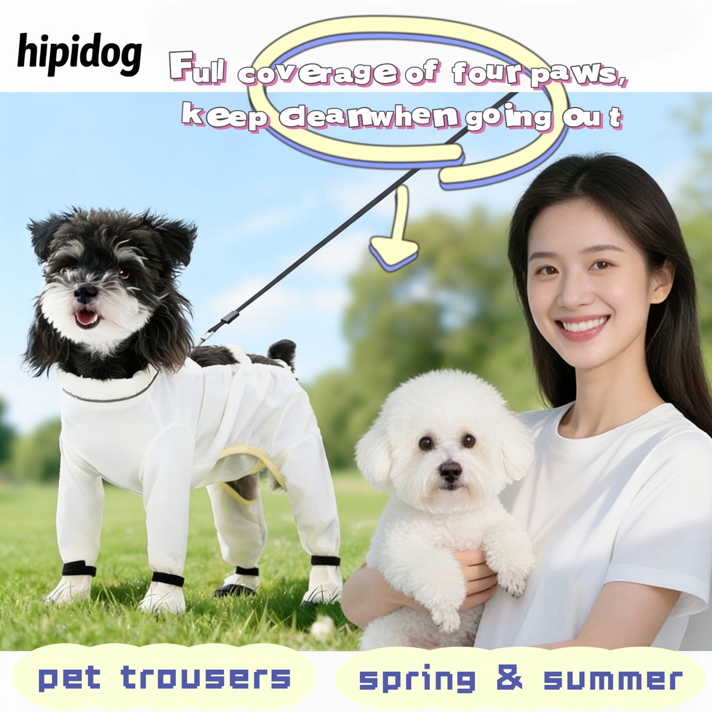 🐕👕Spring & Summer 4-Leg Dustproof Pet Pants for Small Medium Dogs Cats