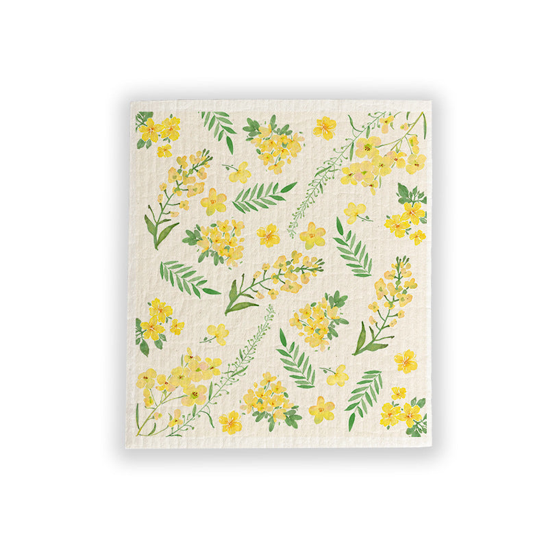 🧽🫧Imported German Wood Pulp Cotton Cleaning Cloths, Printed Swedish Dishcloths, Reusable Kitchen Dish Towels