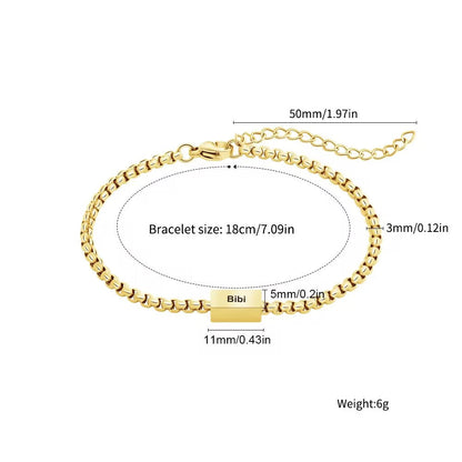 Custom Engraved Stainless Steel Bracelet