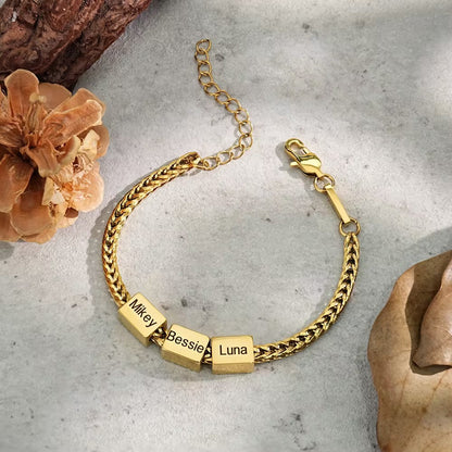 Custom Engraved Stainless Steel Bracelet