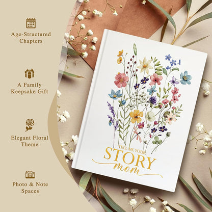 Lanpn Mom Life Story Book Journal with 270+ Prompts Gift for Mom
