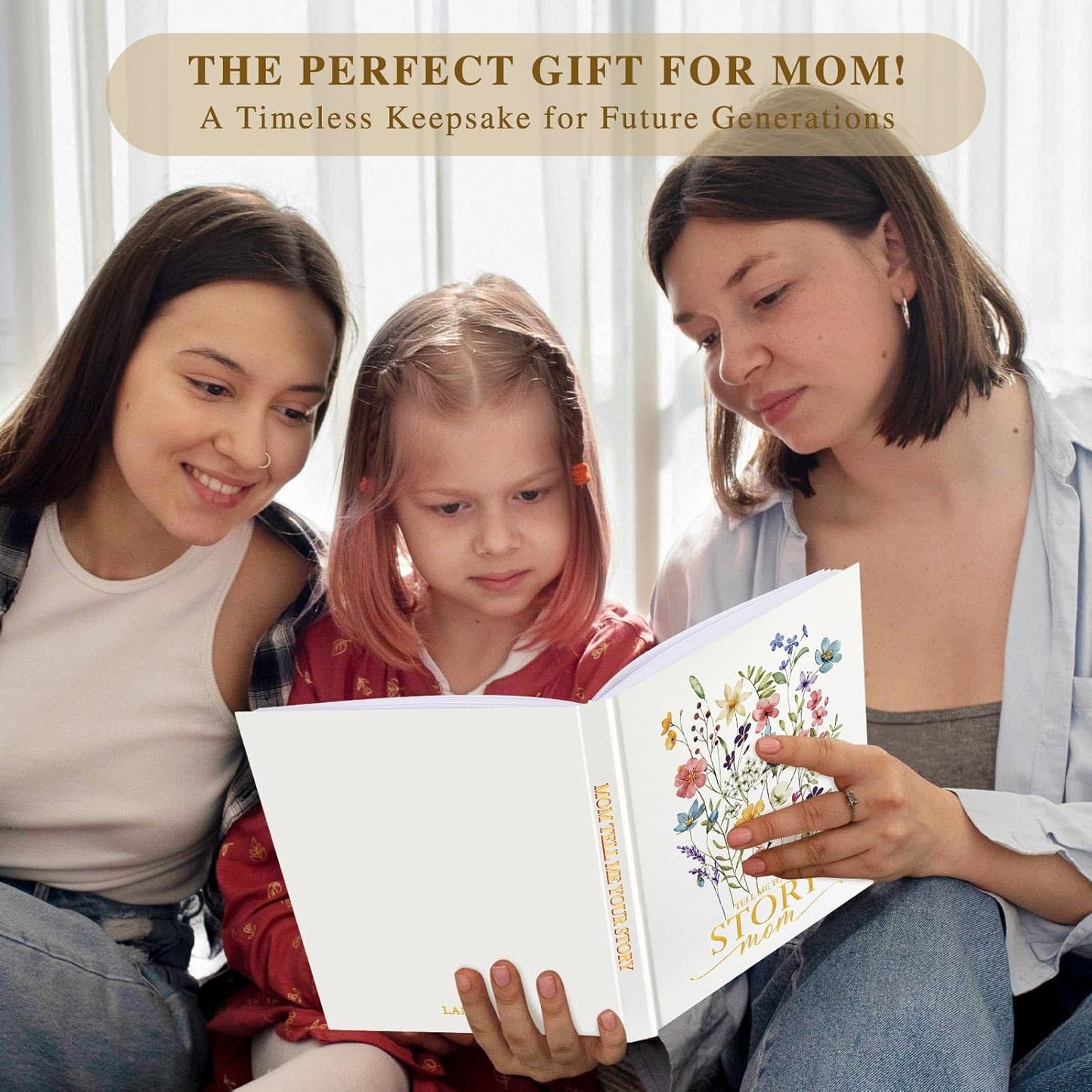 Lanpn Mom Life Story Book Journal with 270+ Prompts Gift for Mom