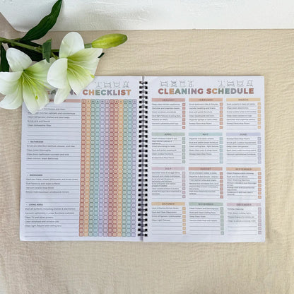 【ADHD Cleaning Planner】 A4 Size Daily Schedule & focus Checklist Notebook for Home Office & Dorm Use Durable Cover Smooth Pages Office Stationery Essential - Plannerbook