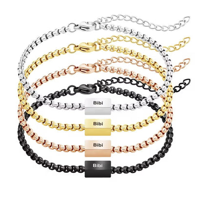 Custom Engraved Stainless Steel Bracelet