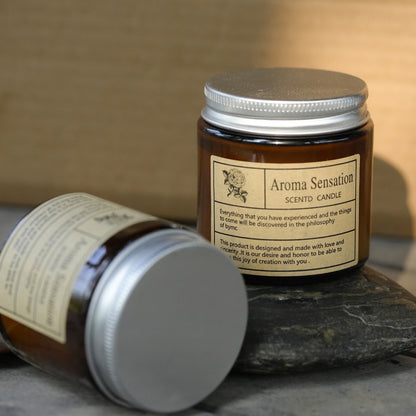 Aroma Sensation Scented Candle | Amber Jar Home Fragrance