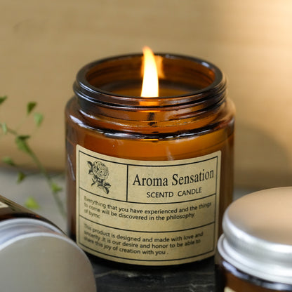 Aroma Sensation Scented Candle | Amber Jar Home Fragrance
