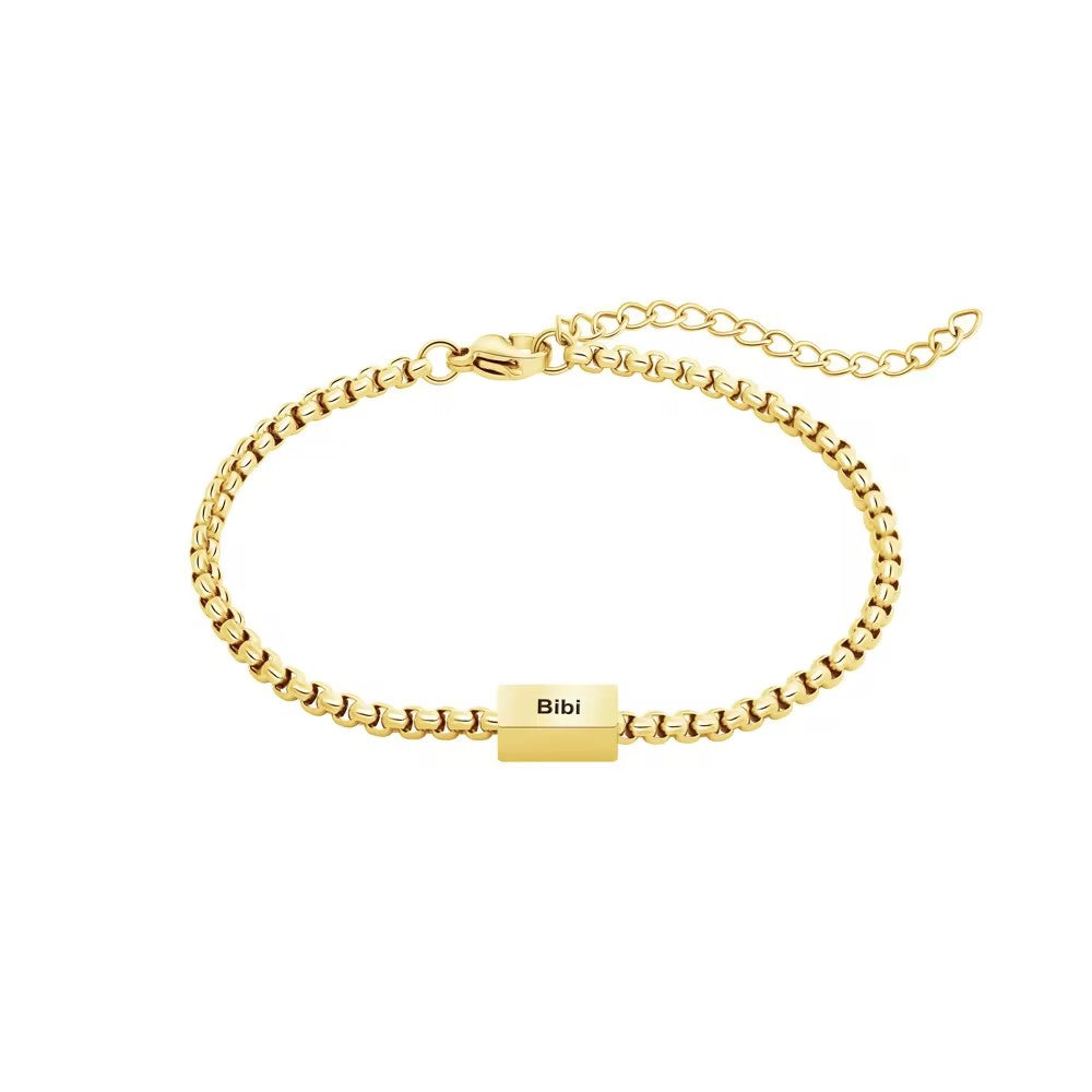 Custom Engraved Stainless Steel Bracelet
