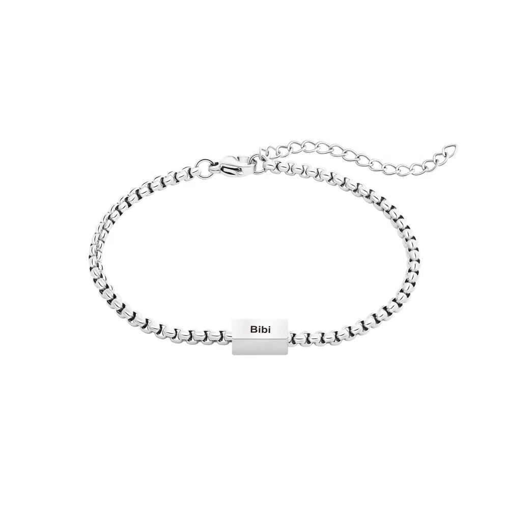 Custom Engraved Stainless Steel Bracelet