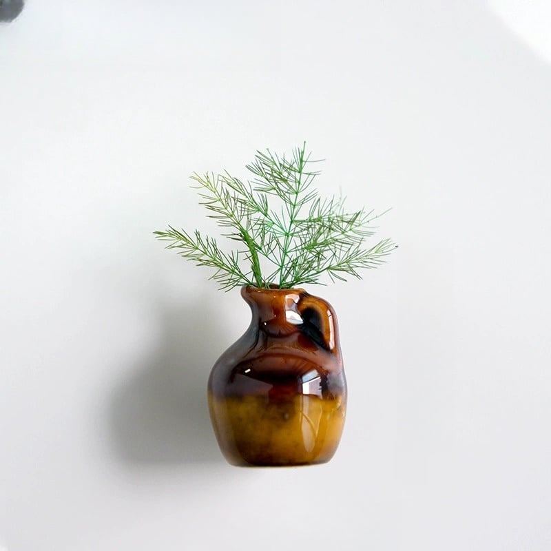 🌸Cute Plant Ceramic Vase Fridge Magnets