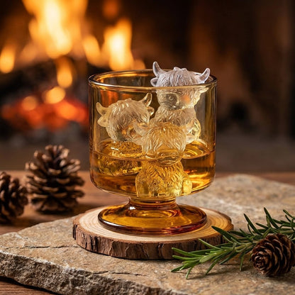 🐮🧊 Mini Highland Cow Ice Cube Mold – Cute 3D Ice for Drinks, Parties & Gifts
