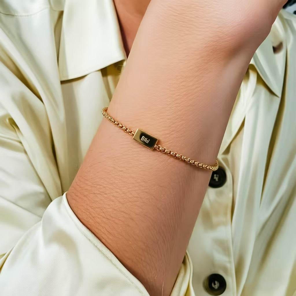 Custom Engraved Stainless Steel Bracelet