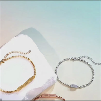 Custom Engraved Stainless Steel Bracelet